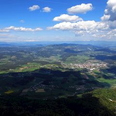 Flugwegposition um 13:25:13: Aufgenommen in der Nähe von Gemeinde Steindorf am Ossiacher See, Österreich in 1802 Meter
